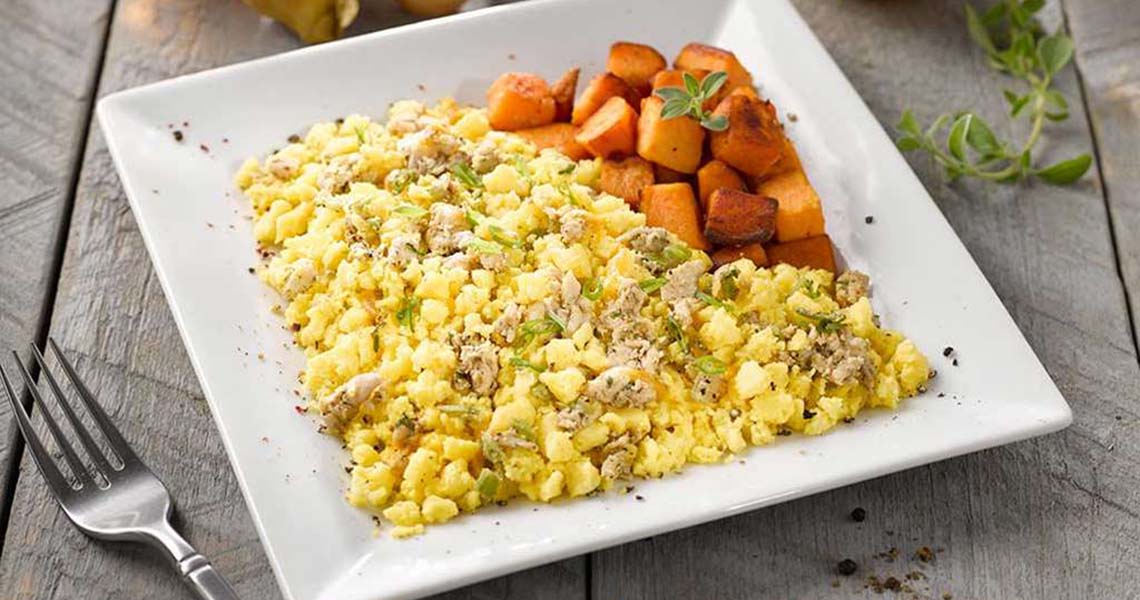 Chicken Sausage and Egg Scramble