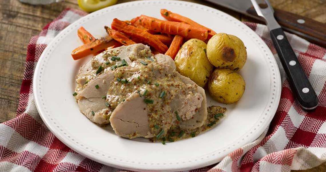 Pork Tenderloin with Whole Grain Mustard Sauce