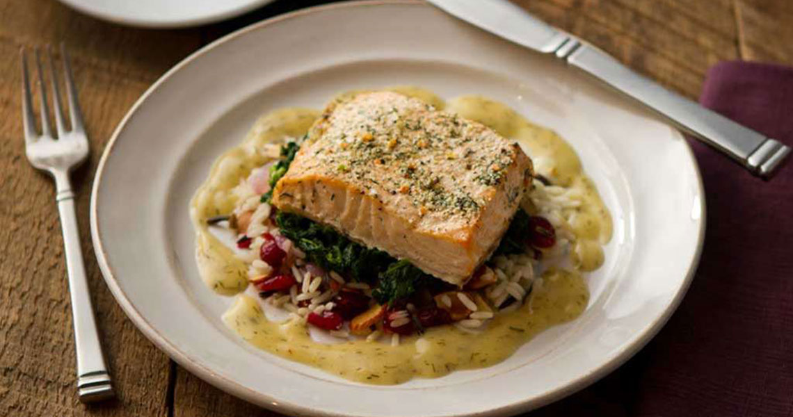 Grilled Salmon with Lemon Dijon Dressing