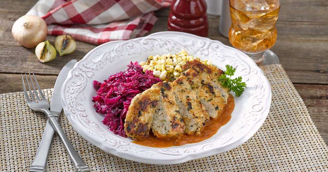 Chicken Spinach Meatloaf with Tomato Glaze