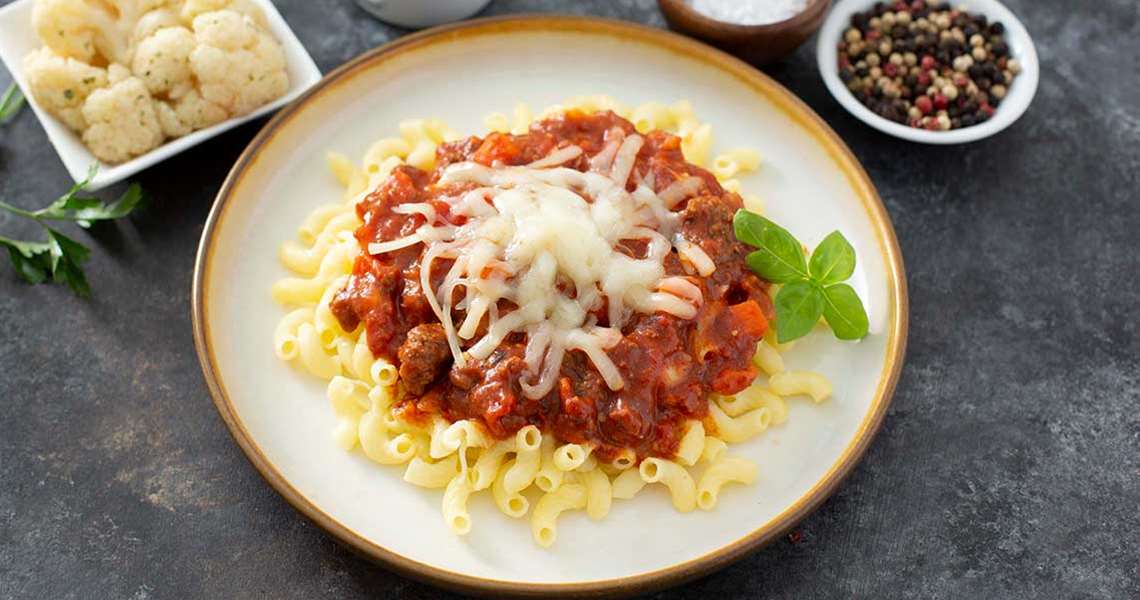 Mamma Mia! Pasta with Beef Marinara