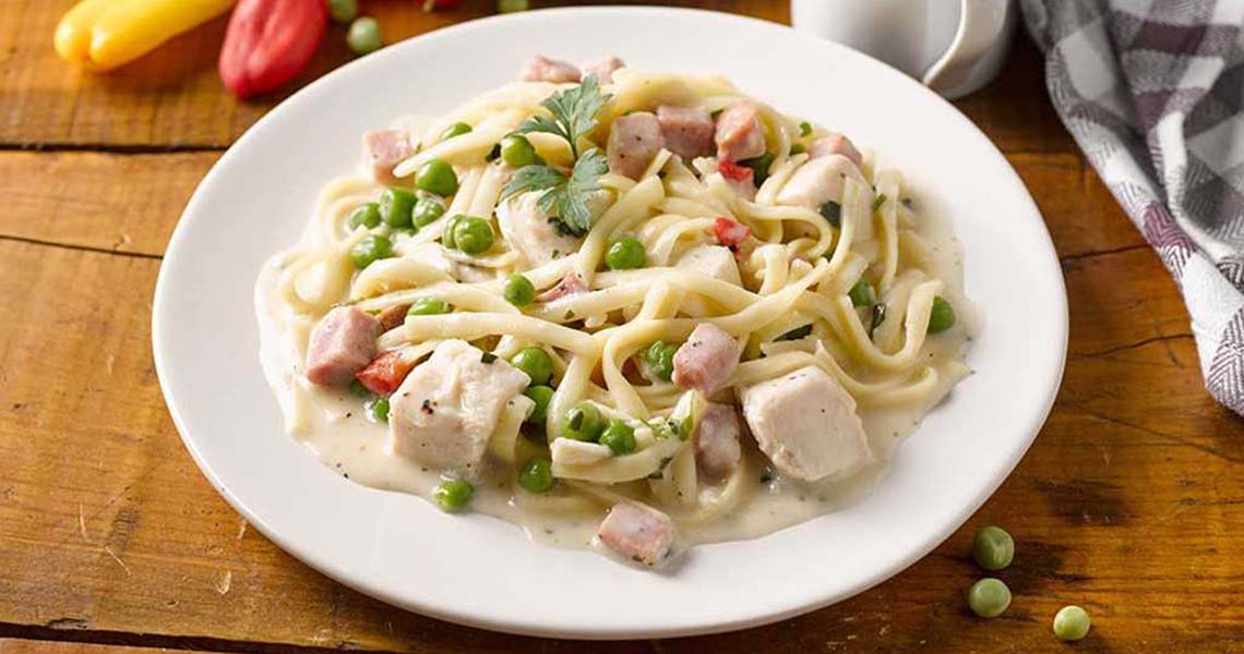 Chicken Carbonara with Linguini