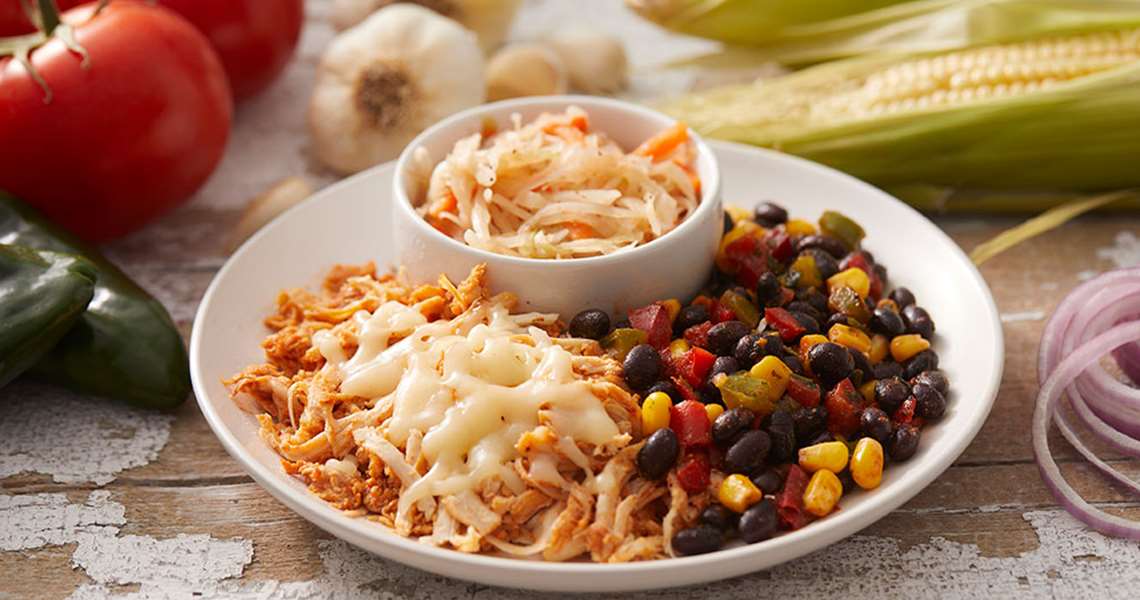 Mesquite BBQ Pulled Chicken with Apple Cider Slaw