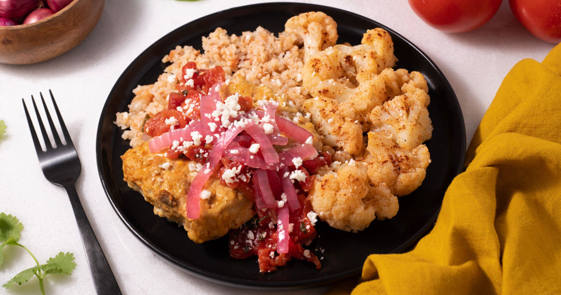 Taco Chicken Patty with Mexican-Style Rice